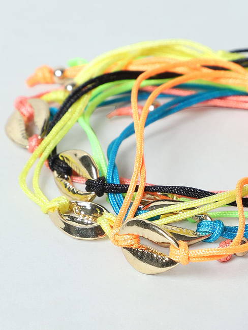 Multi-Coloured Bracelets - Pack of 6