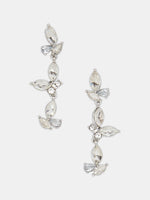 Silver Rhinestone Dangle Earrings