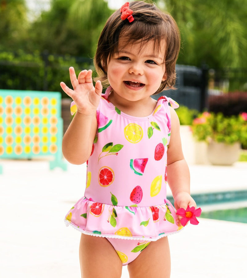 Fruit Fiesta One Piece Skirt Swimsuit - Main Image