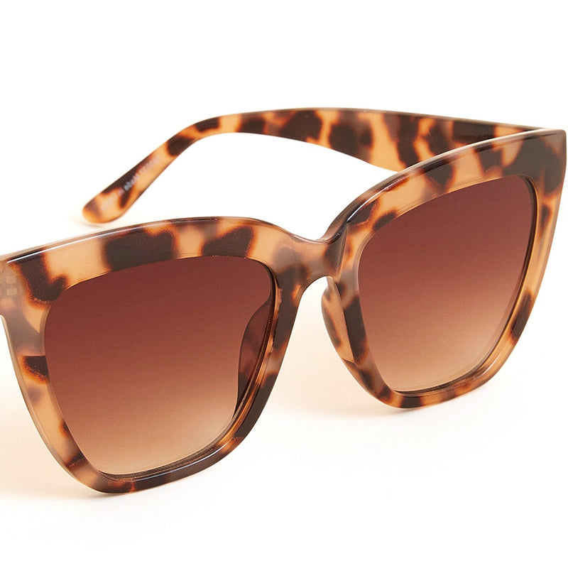 Brown Chunky Cateye Sunglasses