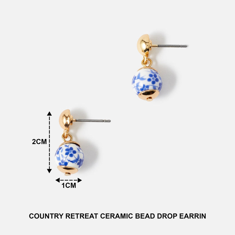 Ceramic Beads Drop Earrings