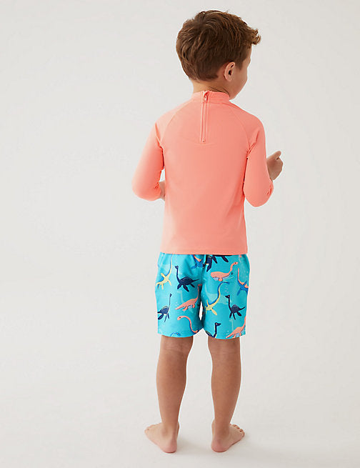2pc Dinosaur Swim Set I Boys Swim Shorts Online Boys Swimwear I