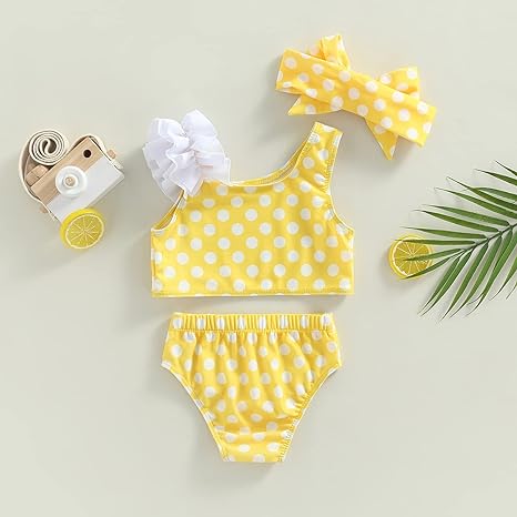 Sunshine Polka Print 2Pc Set Online Swimwear For Kids