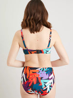 Tropical Leaf Bandeau Bikini Set