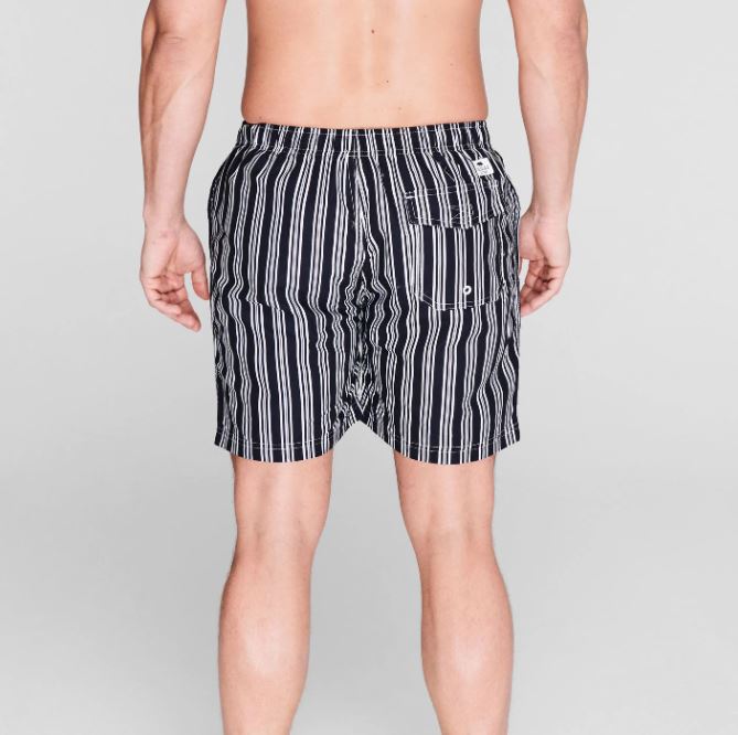Navy Stripe Swim Shorts