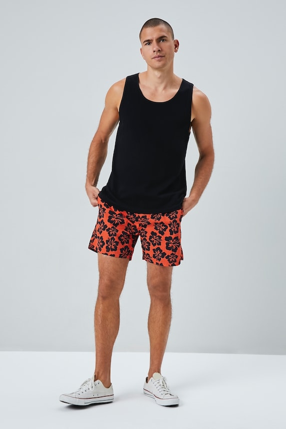 Tank top and shorts for swimming on sale