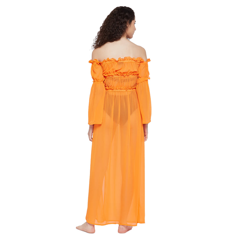 Sheer Off Shoulder Beach Maxi