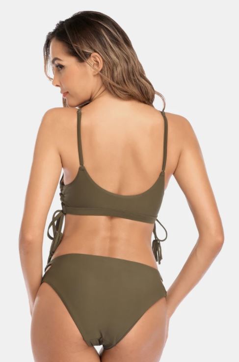 Olive green push up bikini shop