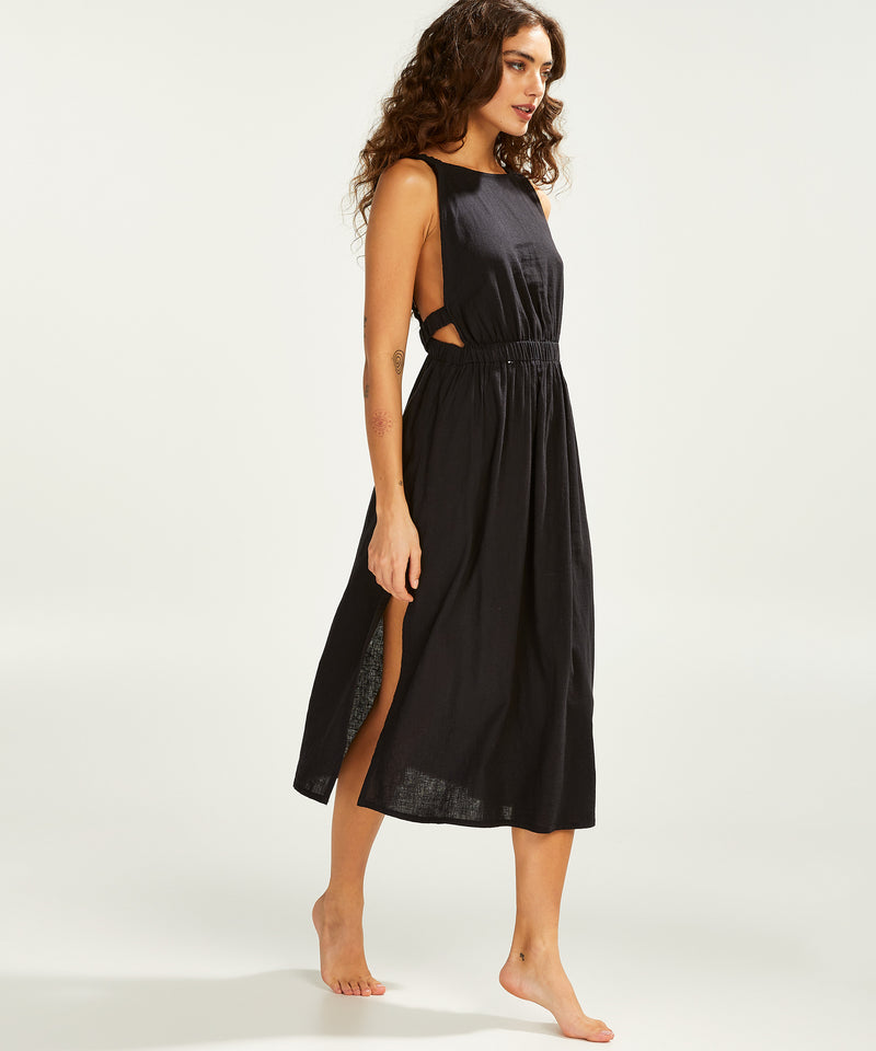 Linen Backless Dress