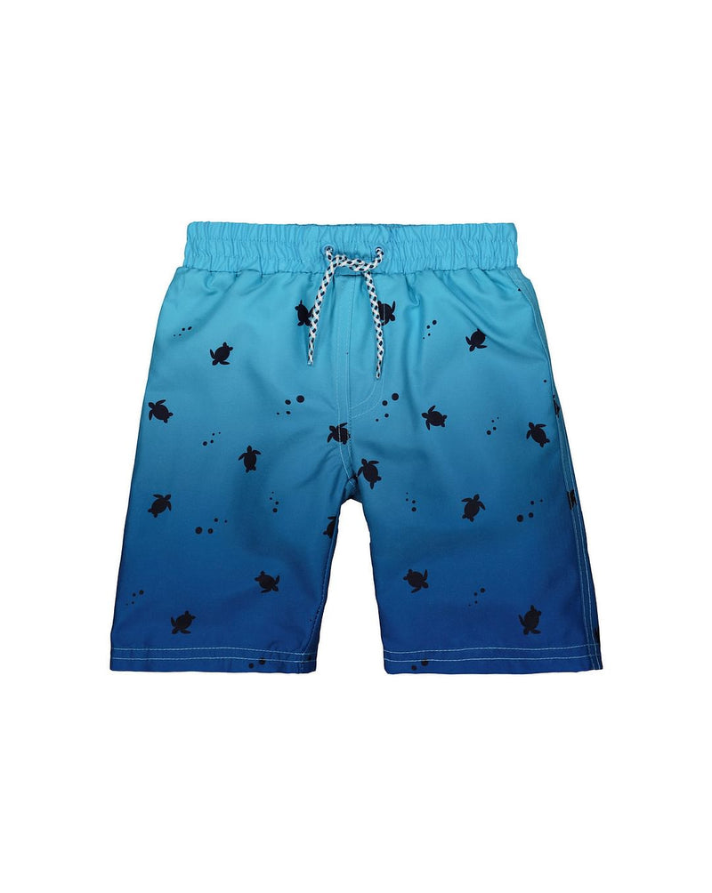 Blue Ombre Turtle Board Shorts I Boys Swim Shorts Online Boys