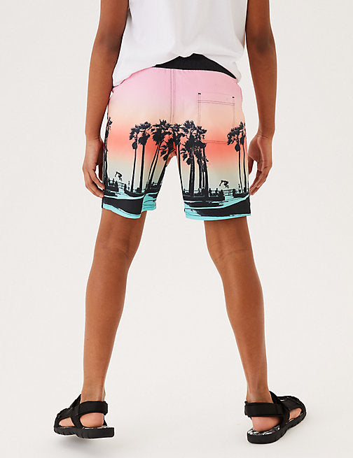 Palm Print Mini Me I Boys Swim Shorts Online Boys Swimwear I The Beach Company