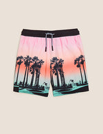 Palm Print Mini Me Swim Shorts