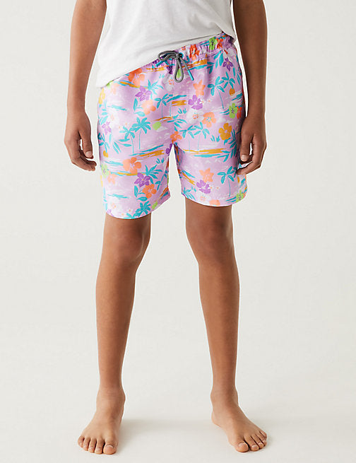 The Beach Company India - Buy boys swimming shorts online - Tropical print swim shorts for young boys - buy boys swimwear online in India