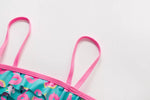Flamingo & Unicorn Print Ruffle Bikini Set