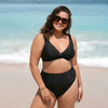 The Beach Company - plus size two piece swimming costume - black swimwear for women - shop online for beachwear 