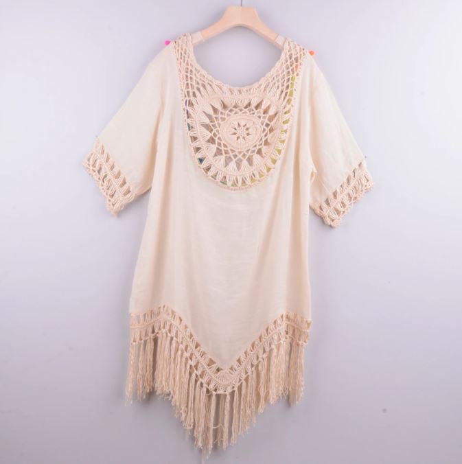 Floral Crochet Lace Hollow Cover Up