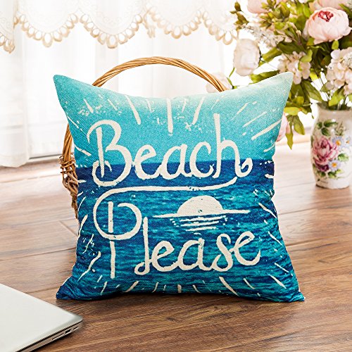 Beach themed pillow covers cheap