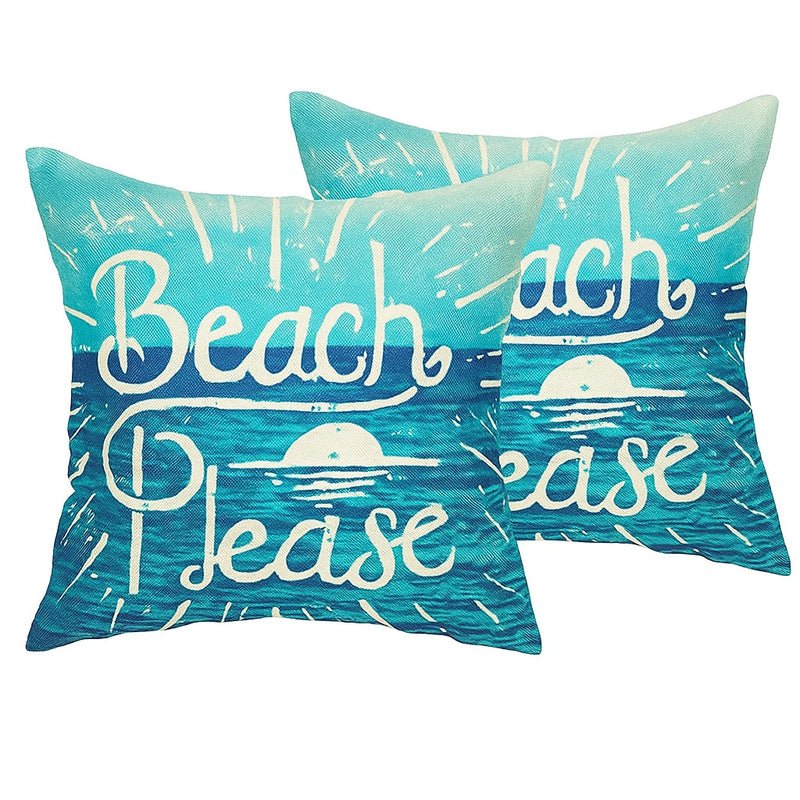 "Beach Please" Cushion Covers (Pack of 2)