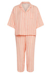 Plus Size Stripe Print Pyjama Set