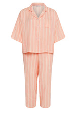 Plus Size Stripe Print Pyjama Set