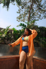 Sunset Slice Plus Size Shirt Coverup