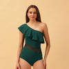 Fog Green Ruffles Swimsuit