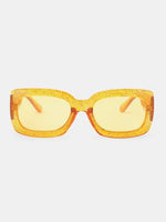 Yellow Square Glitter Sunglasses