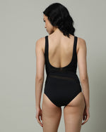Mesh Scoop Neck Swimsuit