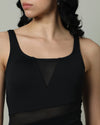 Mesh Scoop Neck Swimsuit