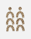 Brown Basket Weave Earrings