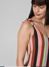 Multi-Colour Striped Swimsuit
