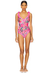 Pink Floral Paradise Print One Piece