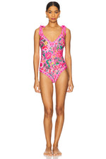 Pink Floral Paradise Print One Piece