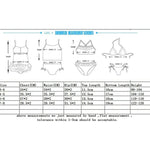 MERMAID Embroidery Girl Bikini Set