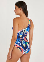 Print One Shoulder Swimsuit