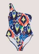 Print One Shoulder Swimsuit