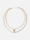 Golden Faux & Pearl Necklace