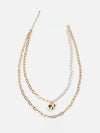 Golden Faux & Pearl Necklace