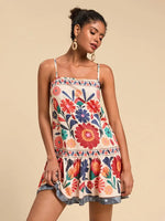 Floral Print Strappy Dress