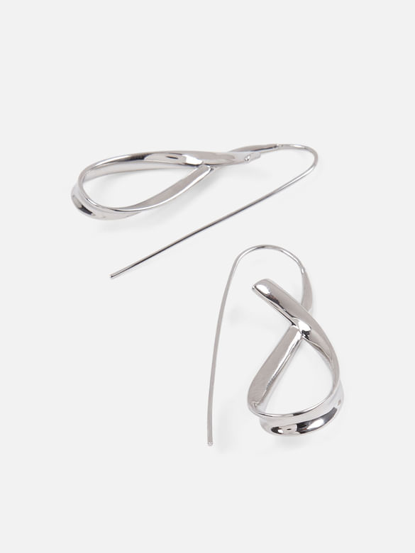 Silver Asymmetrical Earrings