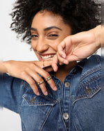 Golden Embossed Rings - Pack of 3