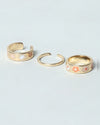 Golden Embossed Rings - Pack of 3
