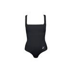 Black Wide strap Square Neck Maillot
