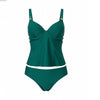 V Neck Square Ring Tankini Set