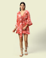 Red Printed Cover-up Kimono