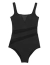 Mesh Scoop Neck Swimsuit