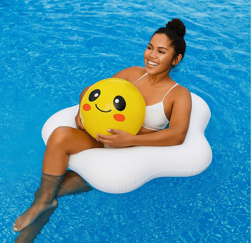 Smiley Emoticon Ball & Ring Float 2pc Set