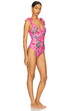 Pink Floral Paradise Print One Piece