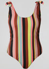 Multi-Colour Striped Swimsuit