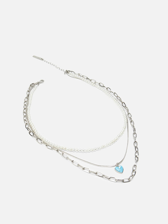 Silver Tri-Layered Necklace